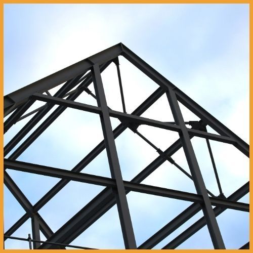 Steel crew installing structural beams in Indianapolis, IN