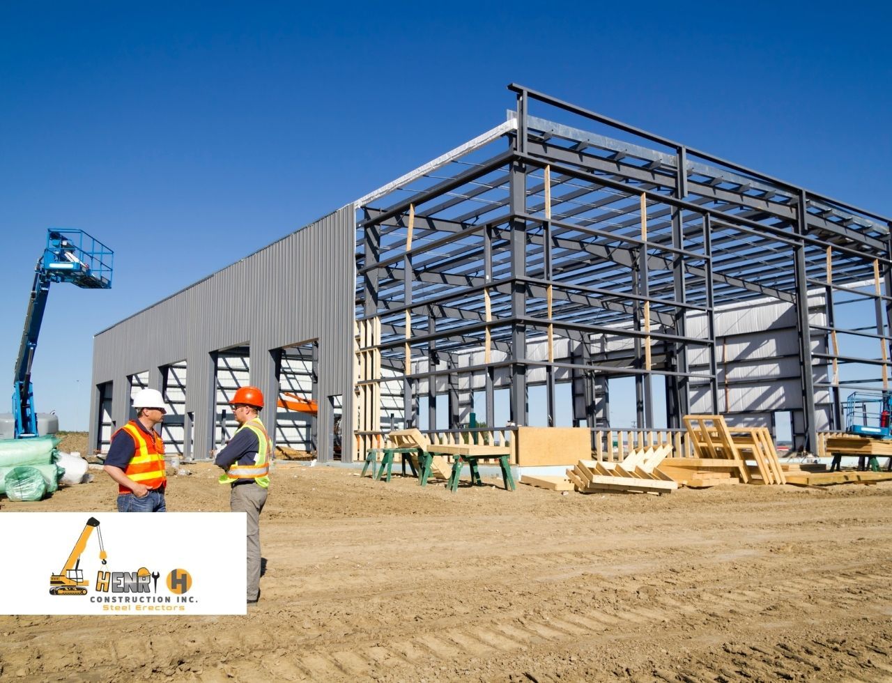 Ongoing steel building expansion with new framing