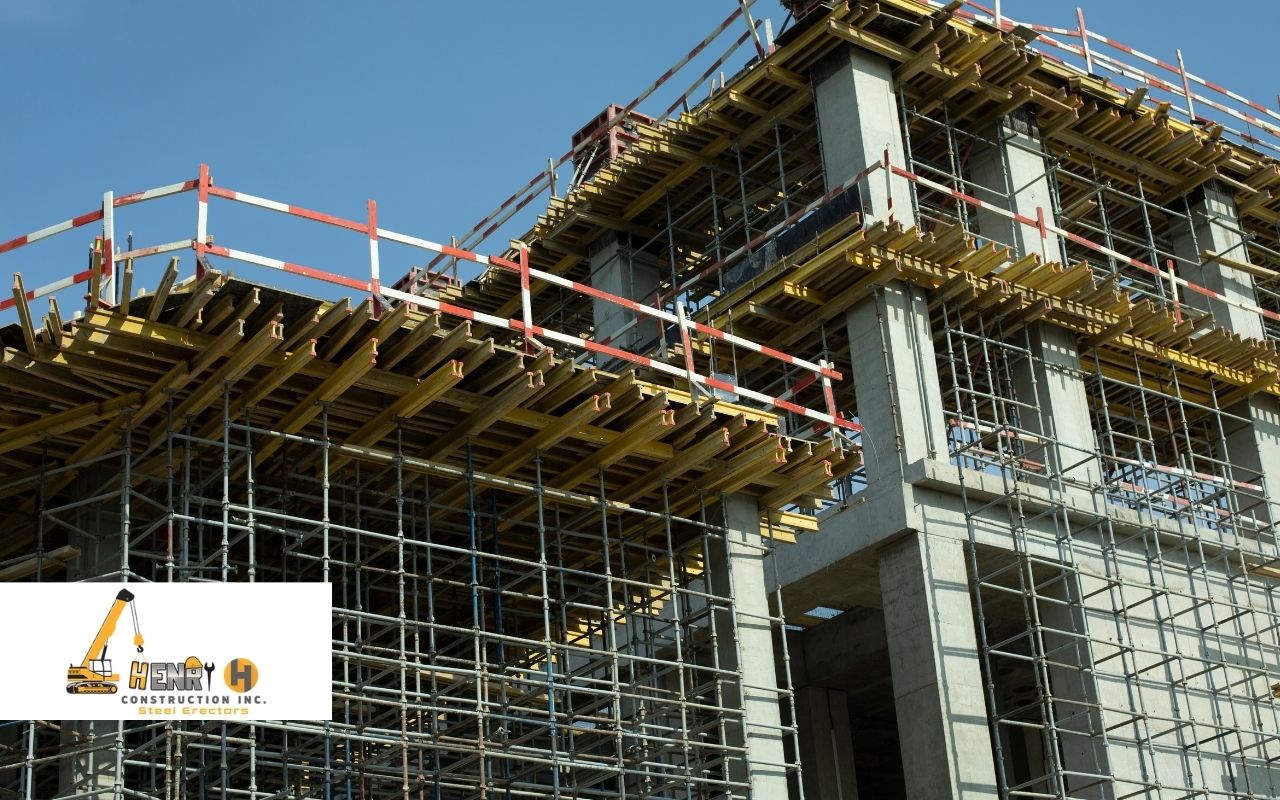 Workers undergoing steel erection OSHA Indiana safety training on site