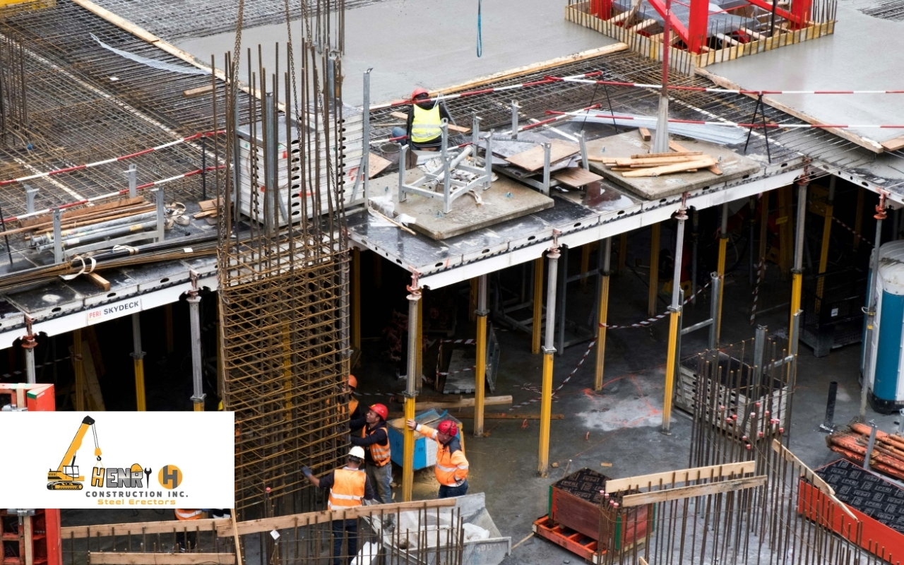 Steel erection site plan complying with Indiana zoning regulations