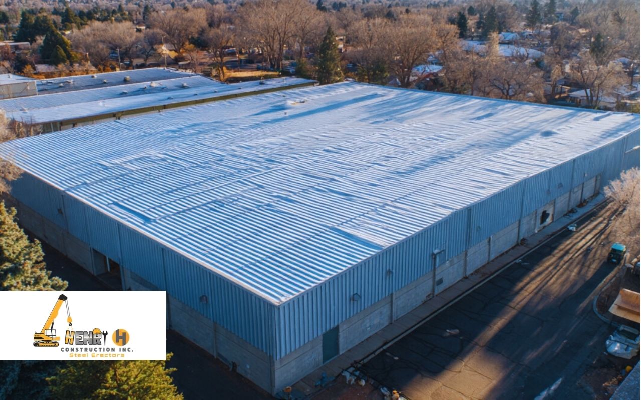 Greenwood metal building roof retrofit choices showing a metal roof overlay installation on an existing panel system