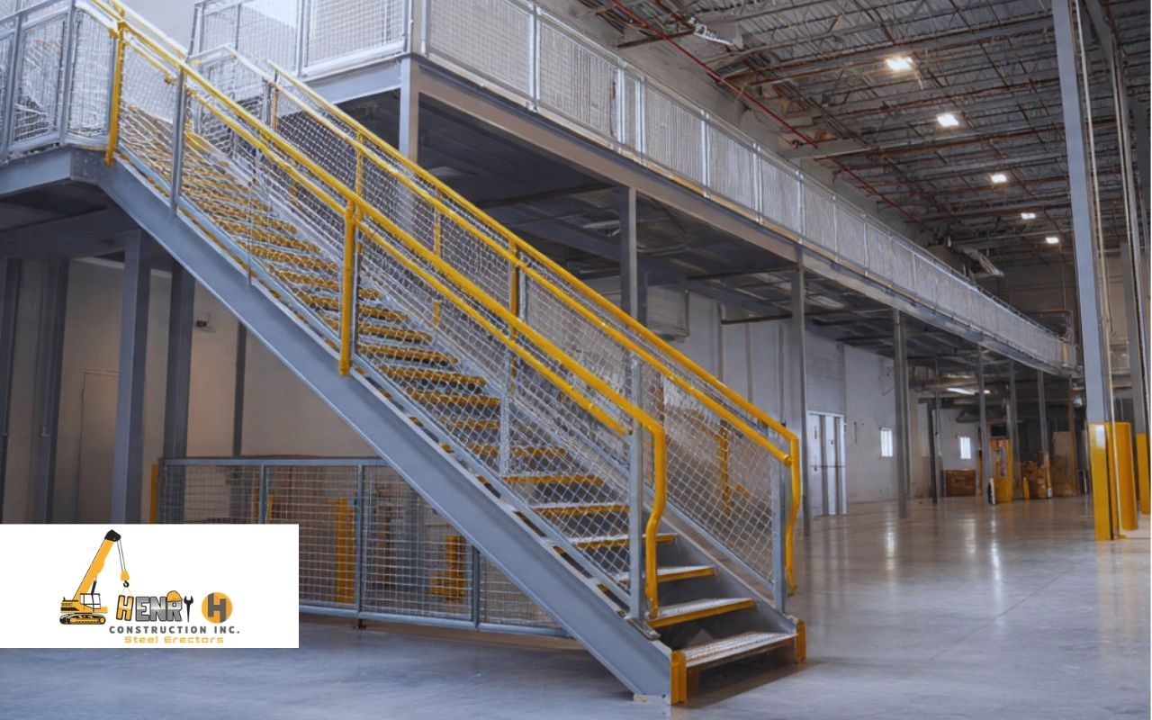 commercial stair fabrication in Indianapolis for safe business access inside a modern facility