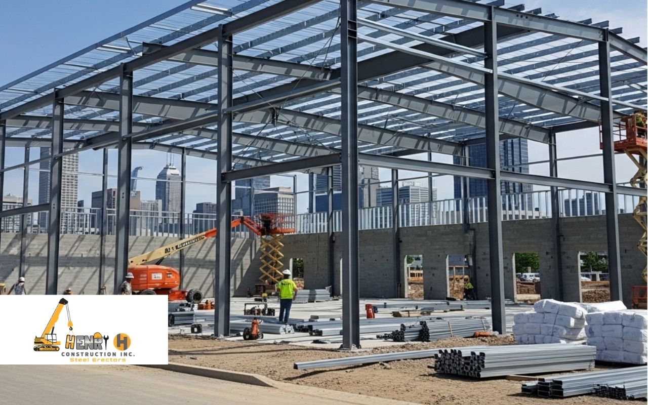 metal building framing systems in Indianapolis for a commercial project