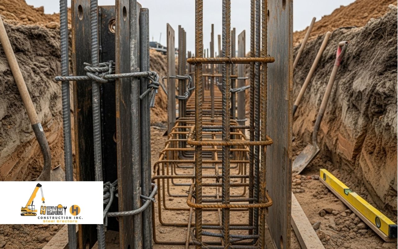 miscellaneous steel embeds in Indianapolis placed before a concrete pour