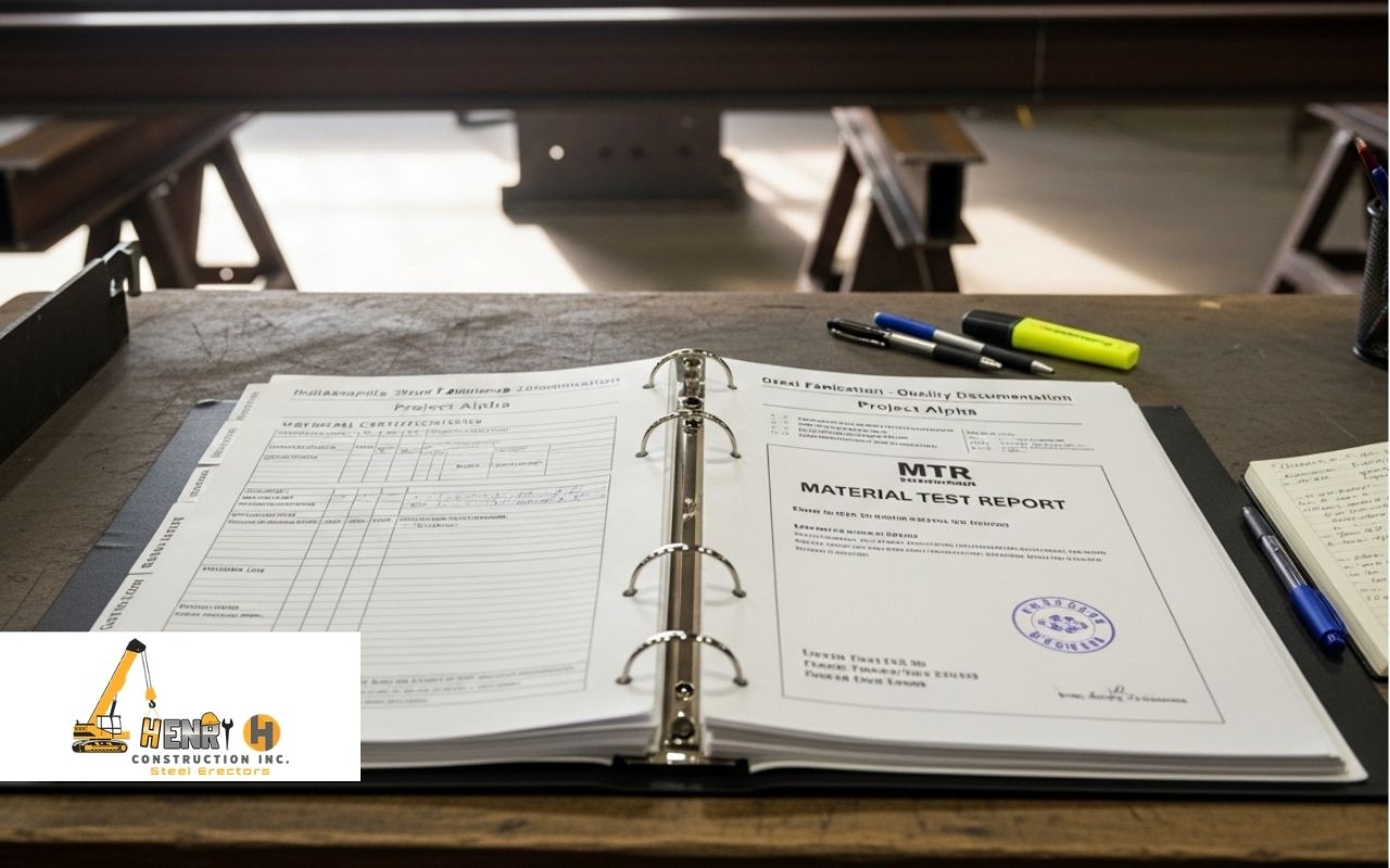 Steel fabrication quality documentation in Indianapolis for organized project records