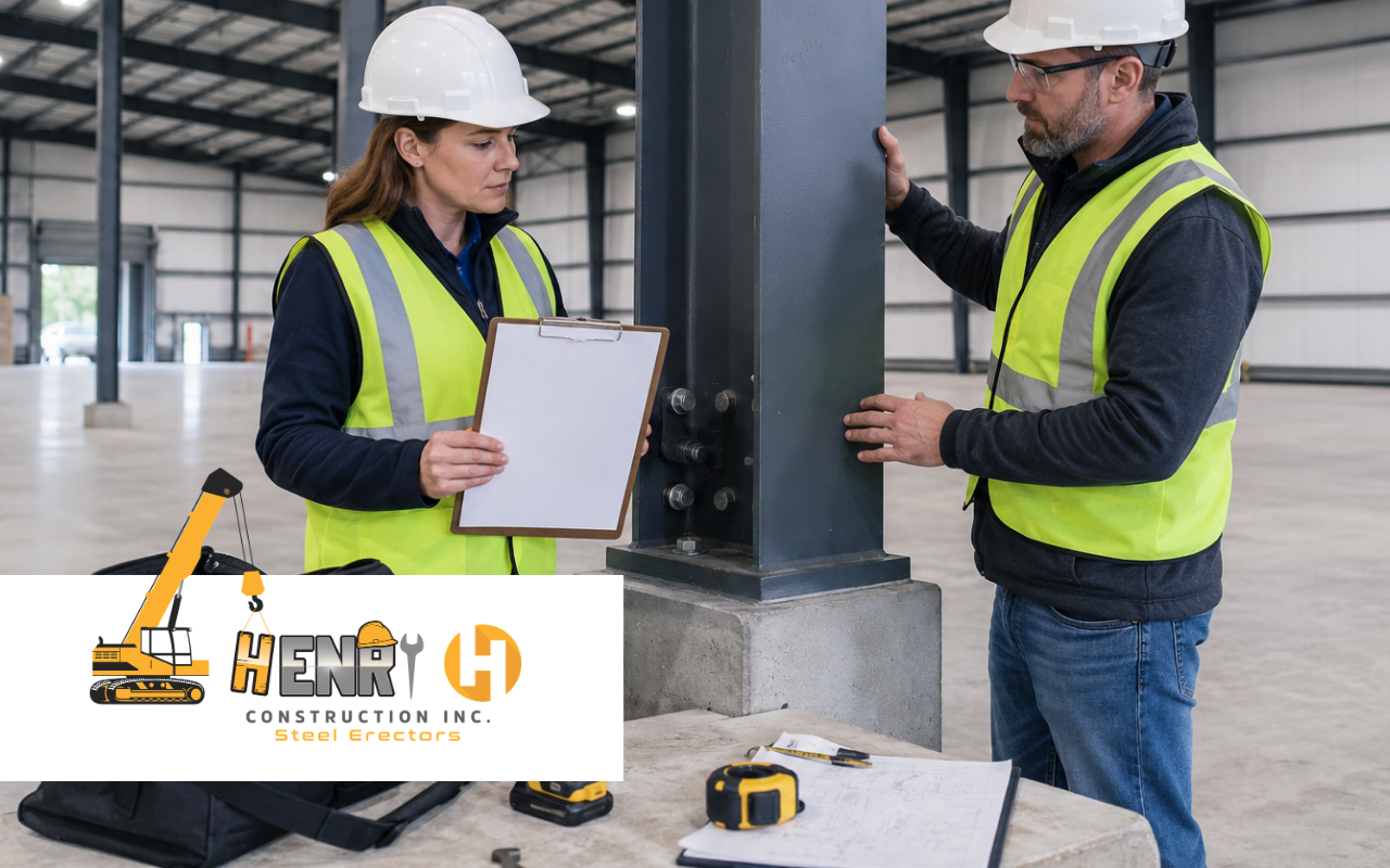 Warehouse steel closeout checklist in Indianapolis for final project review