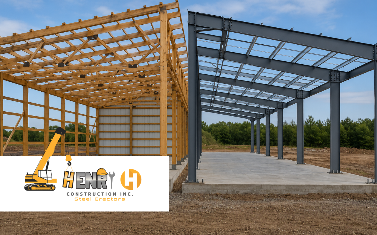 Post-frame vs structural steel building comparison for commercial construction